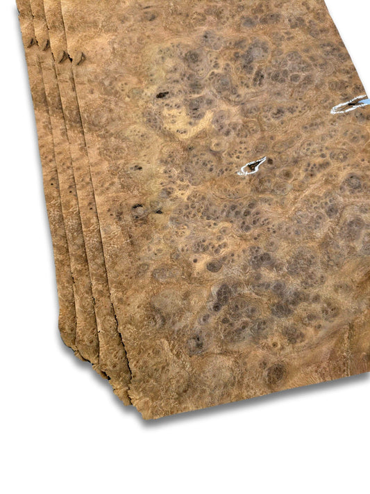 Placage de ronce de noyer | 4 feuilles | 46 x 24 cm